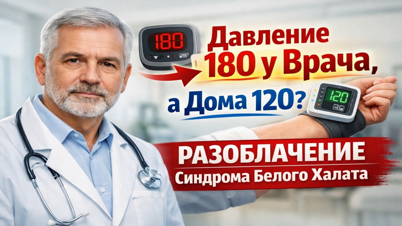 Давление 180 у Врача, а Дома 120? РАЗОБЛАЧЕНИЕ Синдрома Белого Халата