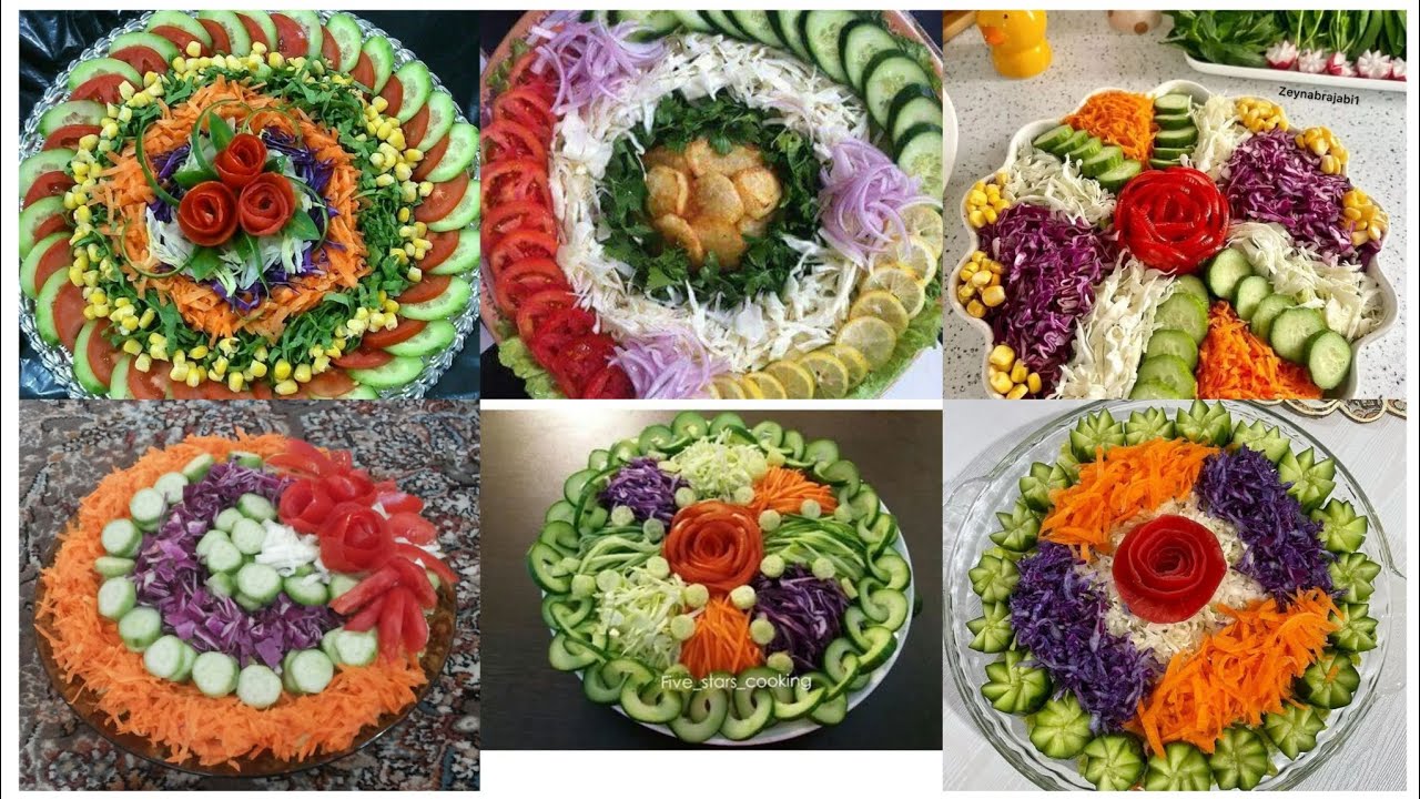 Beautiful salad decorations ideas/different styles salad decorations ideas#viral #2025 #salad 