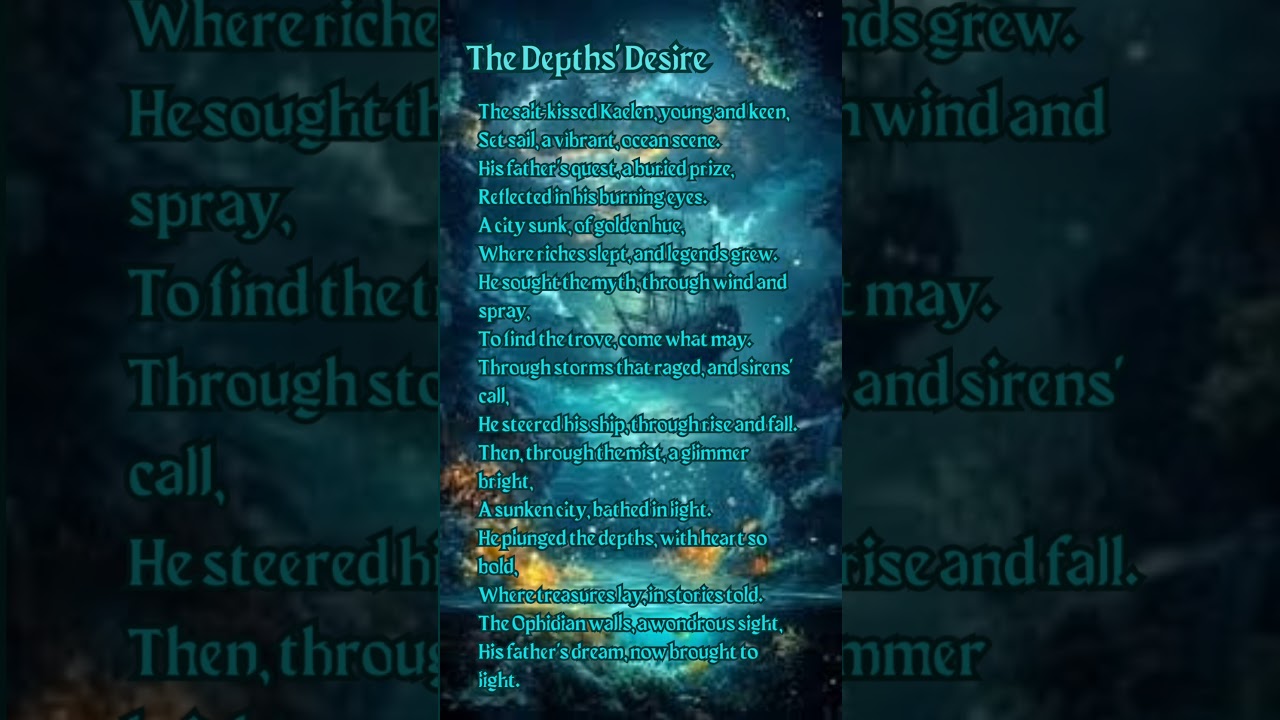 The Depths' Desire🏴&zwj;☠️ | #Tales #Fantasy #Pirates #Poetry