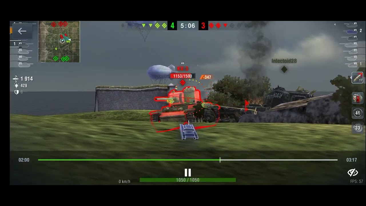 My best game in a tier7 td in wotb 