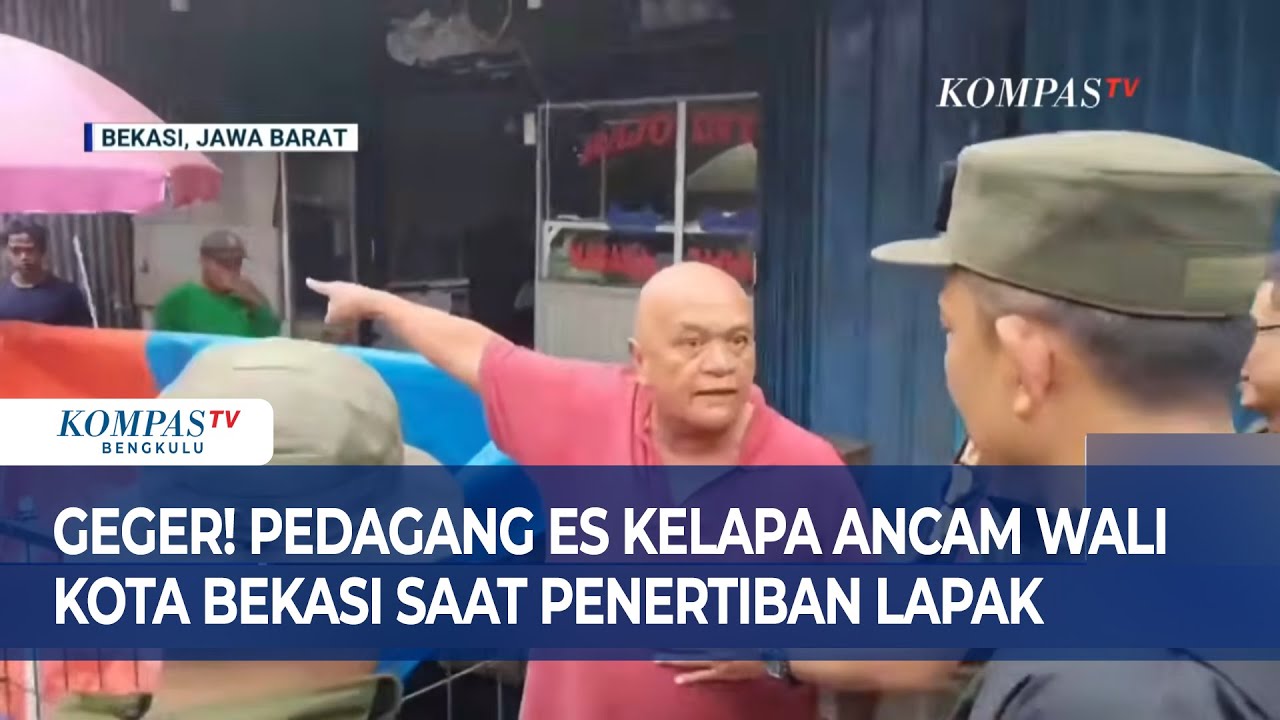 Geger! Pedagang Es Kelapa Ancam Wali Kota Bekasi Saat Penertiban Lapak