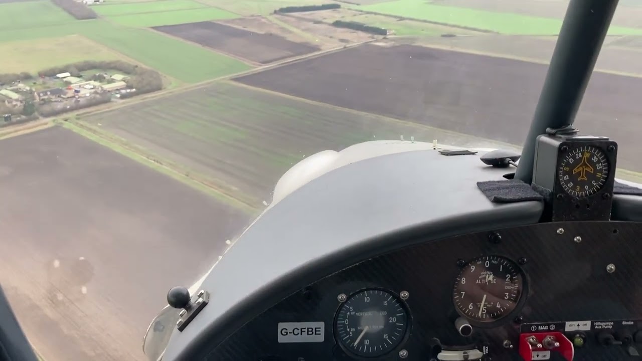 C42 Microlight landing at Chatteris on runway 24