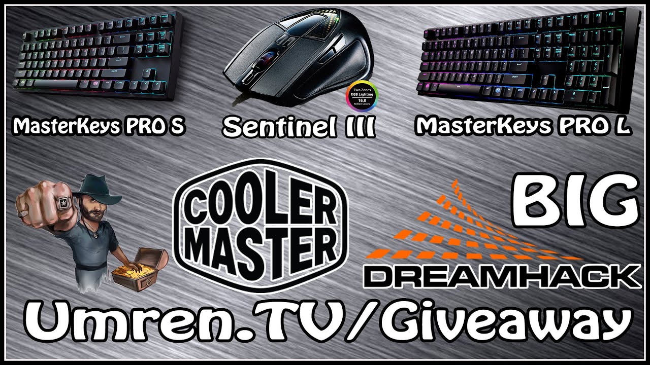 @UmrenTV ft @CoolerMaster Giveaway! MasterKeys PRO L & S + Sentinel III - 3 - umren.tv/giveaway