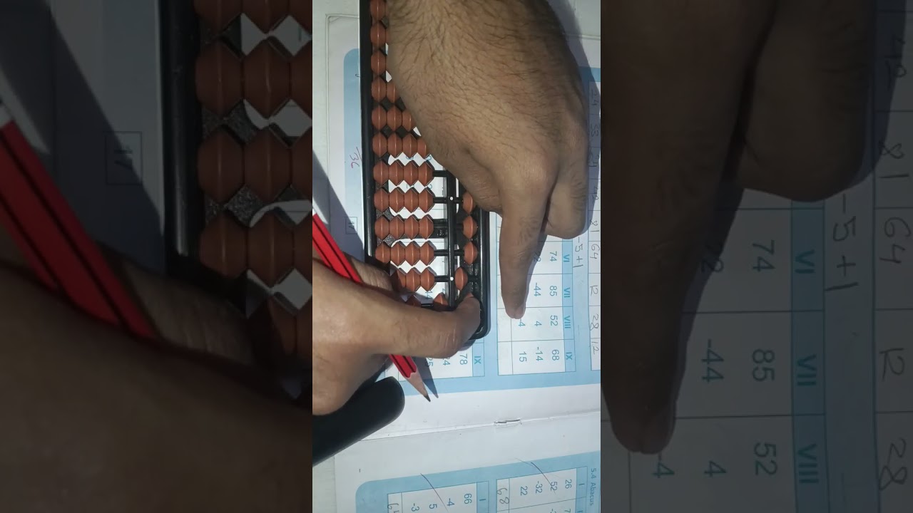 Abacus level 1 Small friends formula of -4 easy explanation 😊✨#abacus #viral 