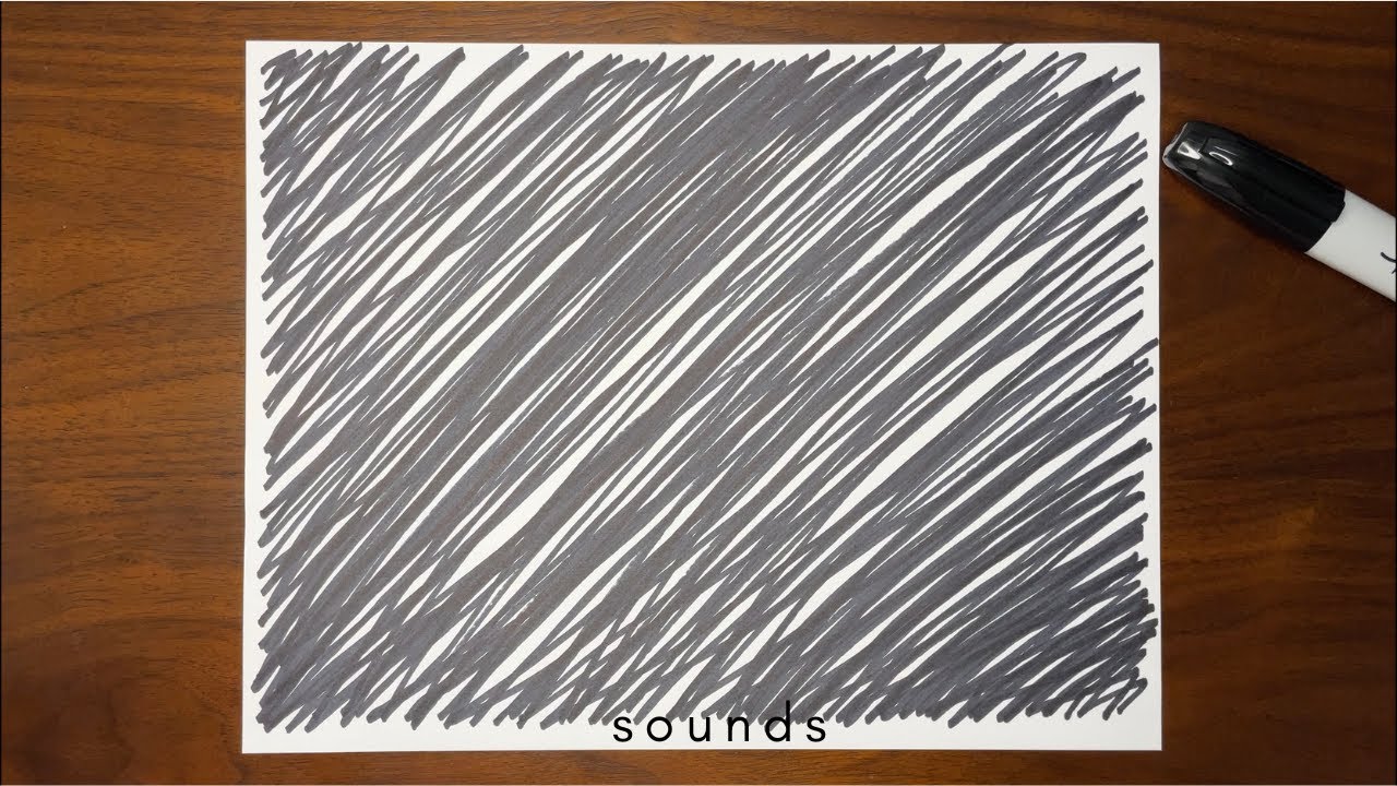 Piece #16: Tingly and Scratchy Sounds, Art, ASMR, Draw w/ me, Background Noise, No Talking