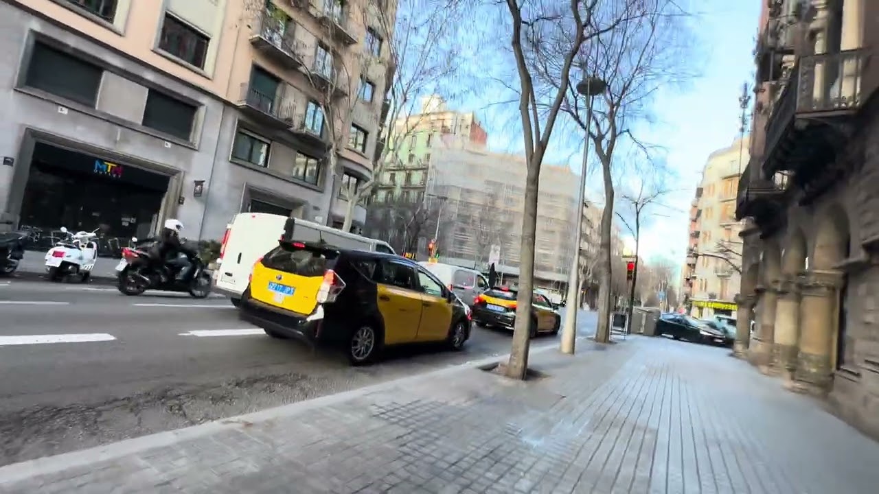 Real route in the city of Barcelona. Today Eixample 16-02-2025