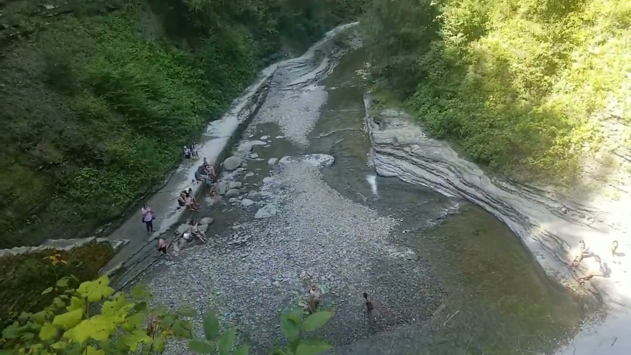 Family Outing Day At Stony Brook, NY. Seeing the wonderful waterfalls.