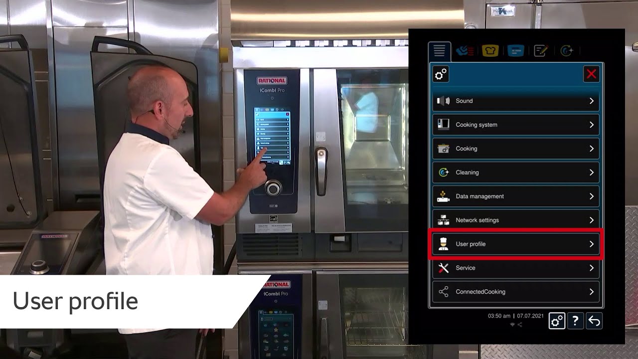 User profiles for the iCombi Pro | RATIONAL