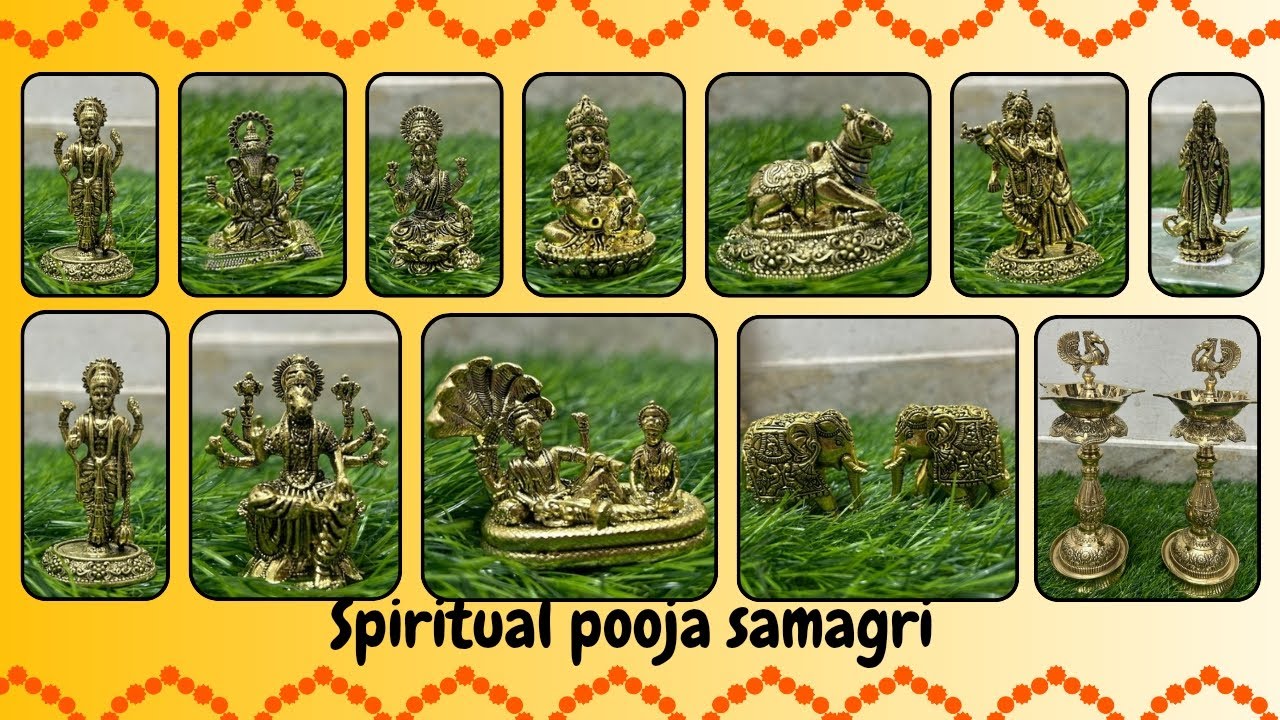 Brass Royal finishing 2 inchs vigrahalu | Brass dhara stand | Brass somasutram
