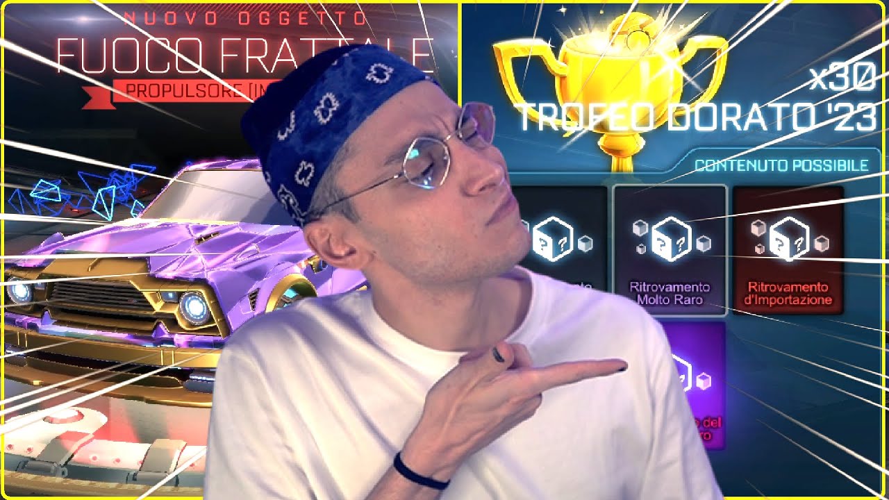 MEGA-SPACCHETTAMENTO di 50 TROFEI ORO su ROCKET LEAGUE *fortunato*