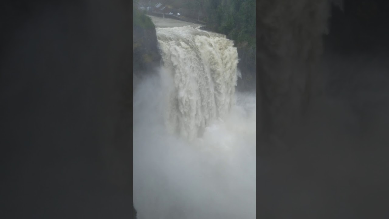 Record Breaking Rainfall Snoqualmie Falls WA Flooding December 20, 2019 1PM