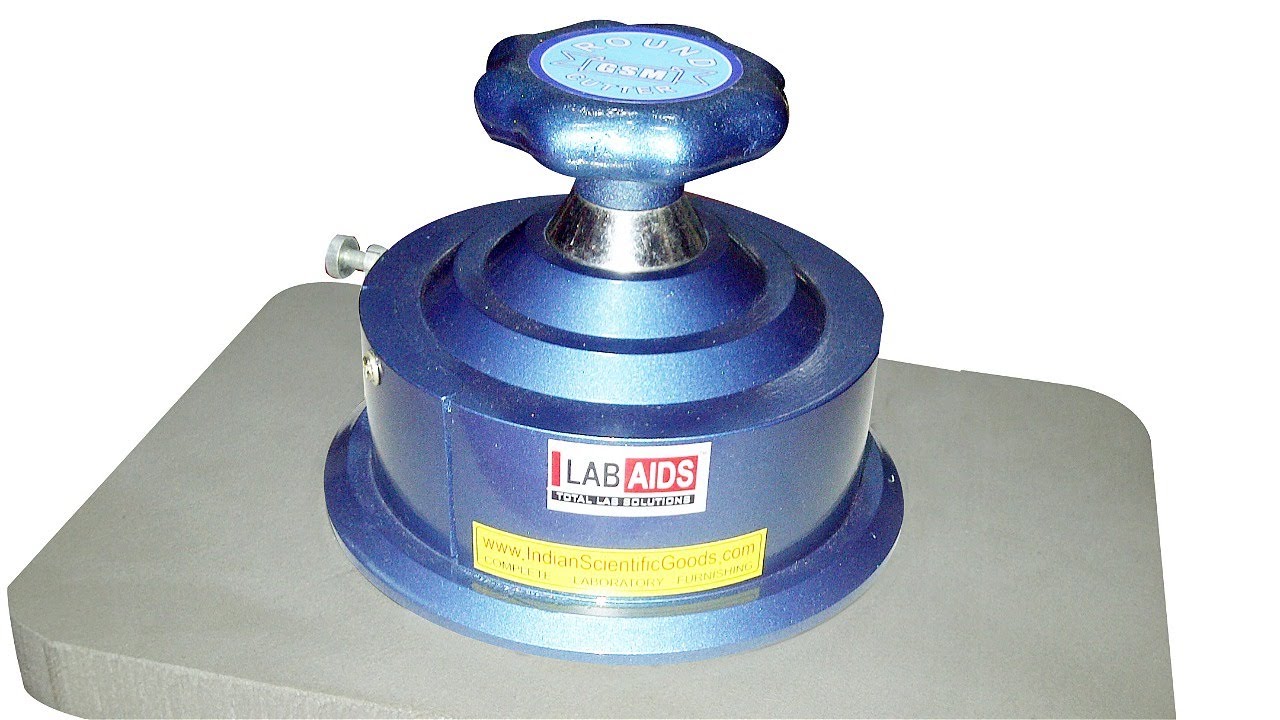 GSM Round Cutter for cutting round samples of paper, textiles, film etc. to determine their GSM.