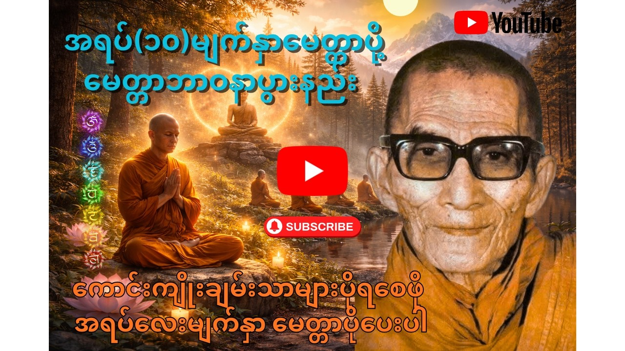 မေတ္တာပို့နည်း -အရပ်(၁၀)မျက်နှာ အပြည့်အစုံမေတ္တာဘာဝနာပွားနည်းမှ ကောင်းကျိုးချမ်းသာများ