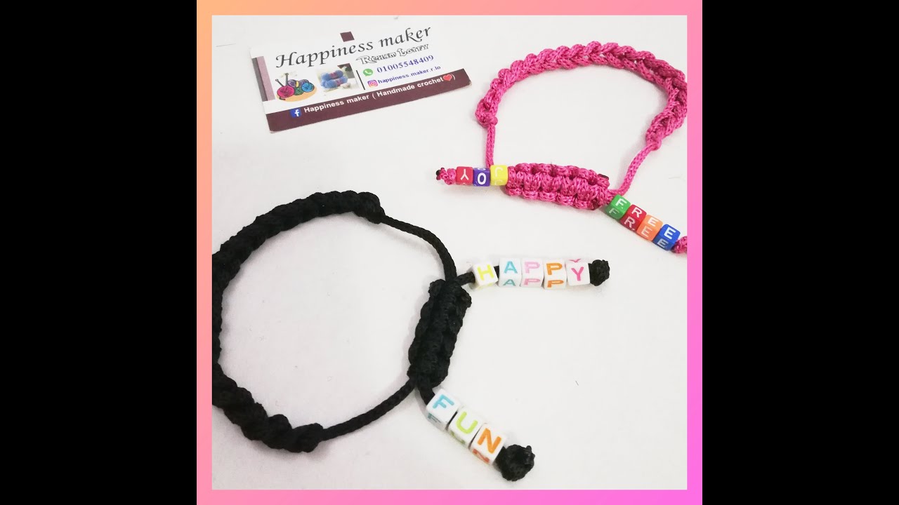❤️ أساور كروشيه للمبتدئين ❤️ How to crochet cord bracelet ❤️