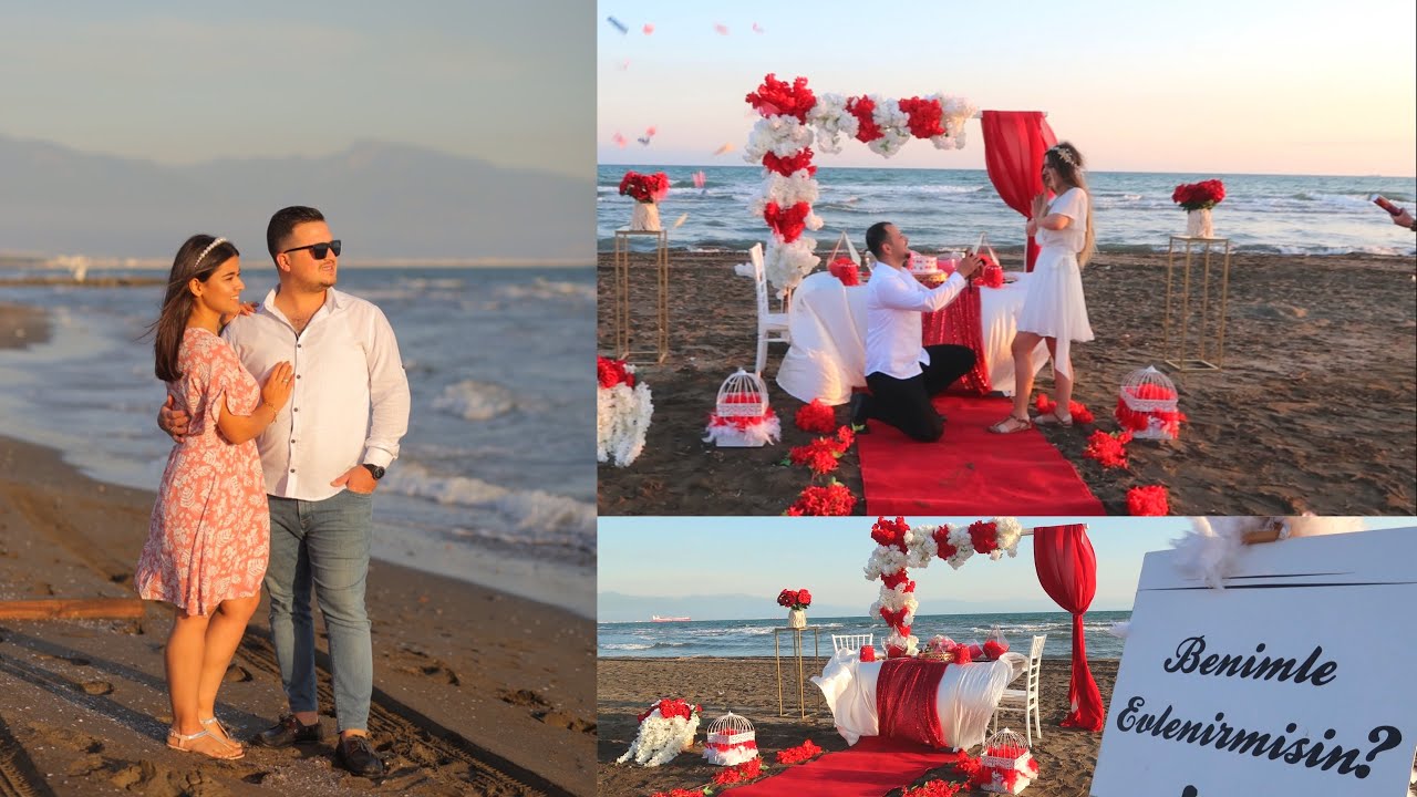 KAYNIMIN EVLİLİK TEKLİFİ 💍|ELTİ OLUYORUM ☺️|SAHİLDE TEKLİF  ORGANİZASYONU❤️