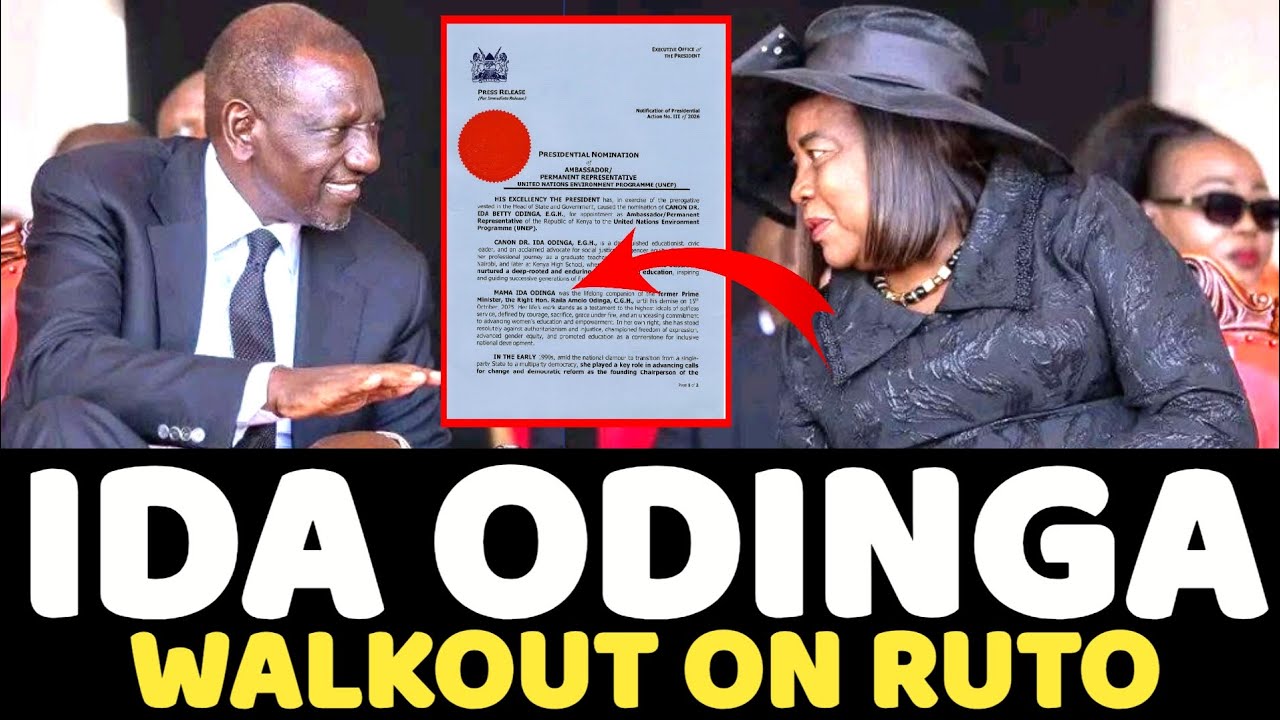 IDA ODINGA REJECTS Ruto's Appointment as the AMBASSADOR - Finished!