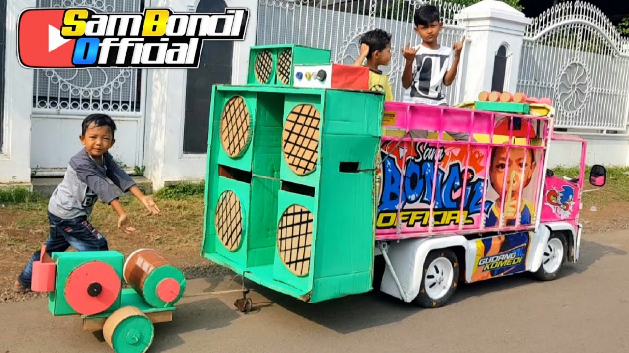Sam Boncil_Angkut Sound Sistem Kardus Warna Hijau