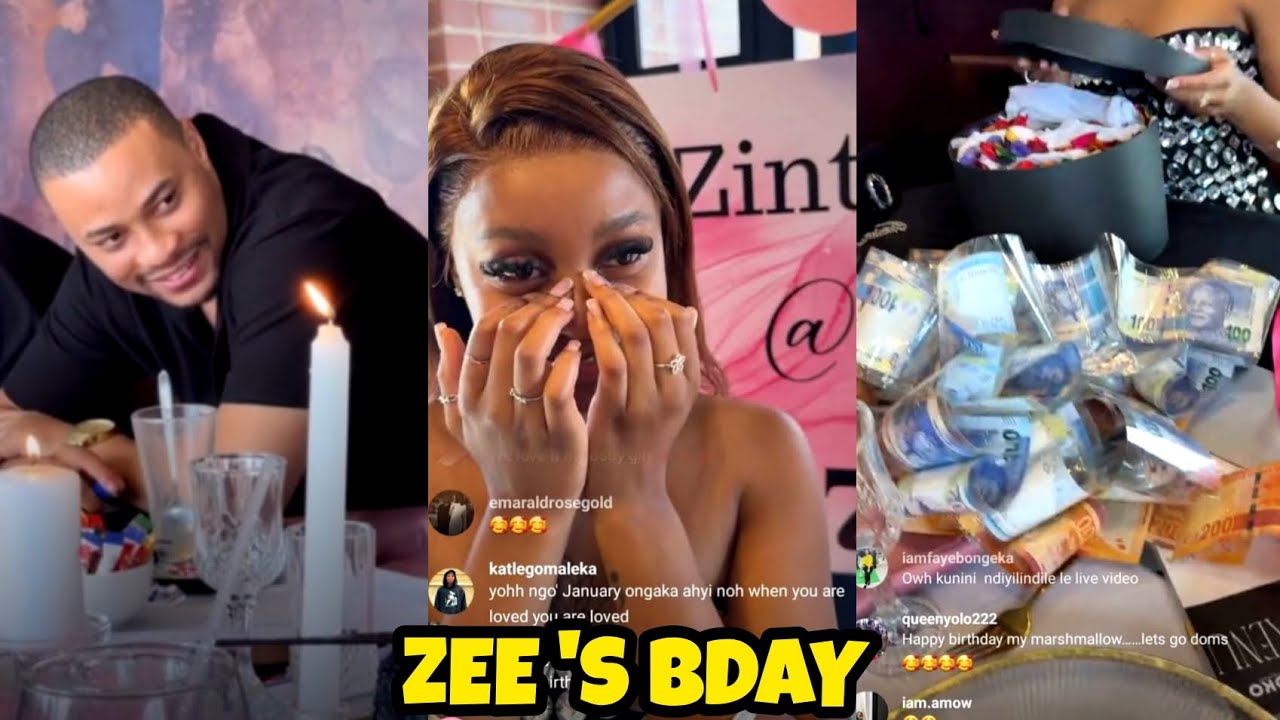 Sinaye spoiled zee on her birthday | R100k cheque | big brother mzansi season 4