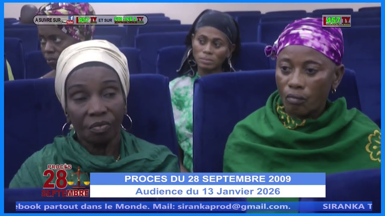 A SUIVRE LES MOMENTS FORTS DU PROCES.  SIRANKA TV / 457 TV GUINEE