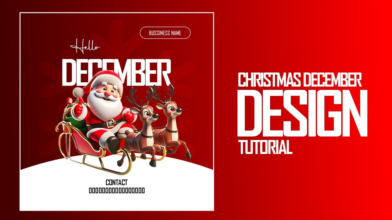 100% QUICK CHRISTMAS DESIGN - STEP BY STEP TUTORIAL IN PHOTOSHOP 2025 | BEGINNER FRIENDLY