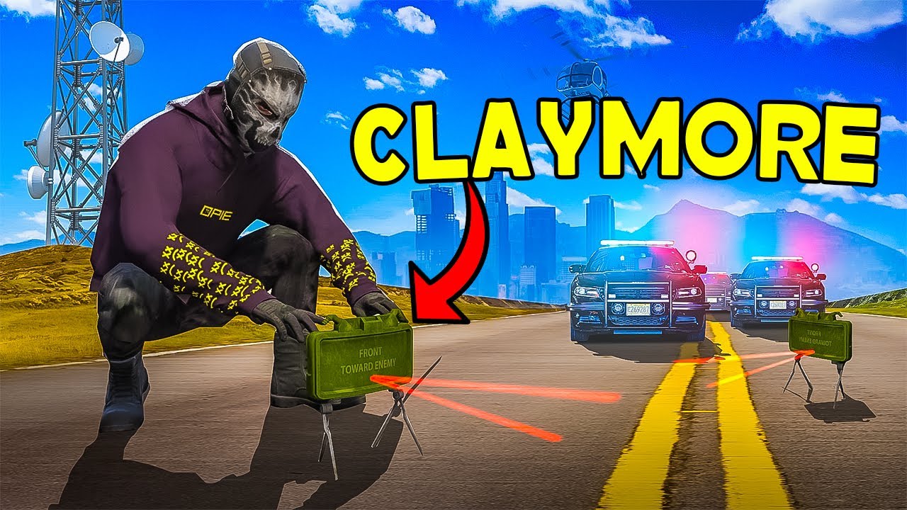Использование ловушки Claymore для уничтожения полицейских в GTA 5 RP