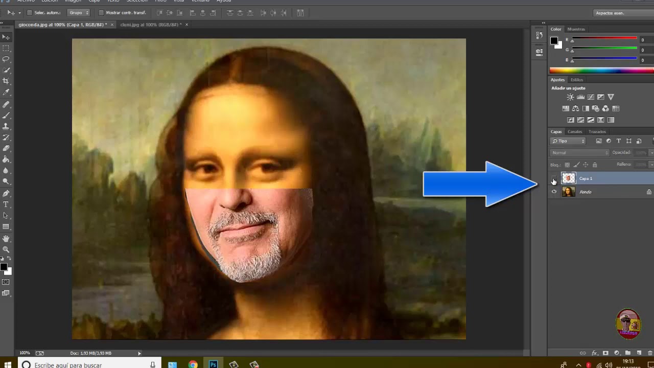 Forma perfecta de CAMBIAR  UN ROSTRO con PHOTOSHOP 2