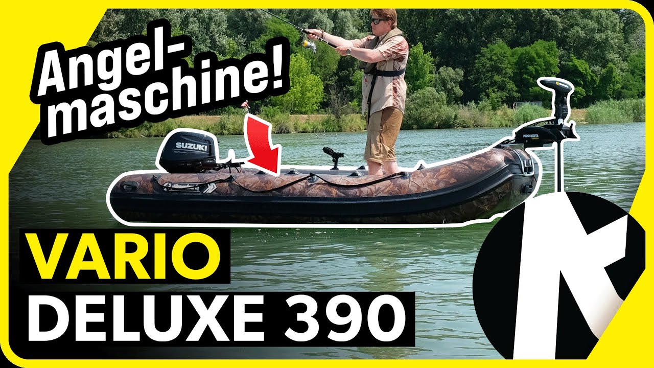 DIE Angelmaschine! Schlauchboot zum Karpfenangeln oder mit Bugmotor auf Raubfisch!