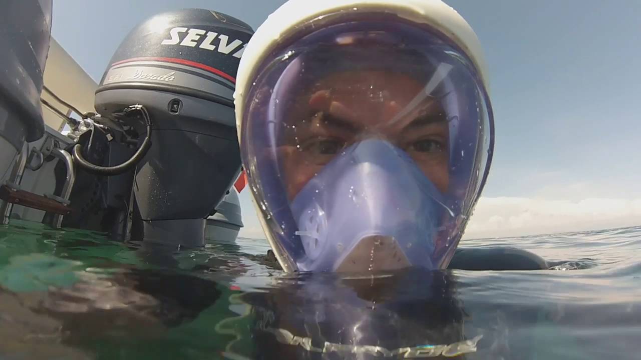 Sardegna - gommone marsea sp 80 e nuova maschera subacquea Easybreath