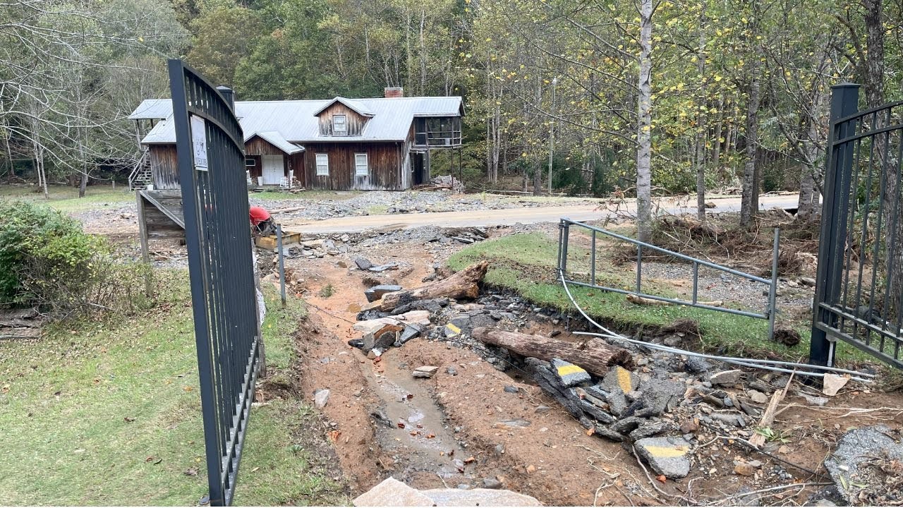 Hurricane damage in Todd North Carolina