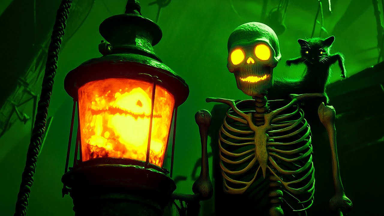 Деревня с привидениями и тыквами 🎃 Жуткая атмосфера Хэллоуина 👻 Страшная фоновая музыка для Хэллоу