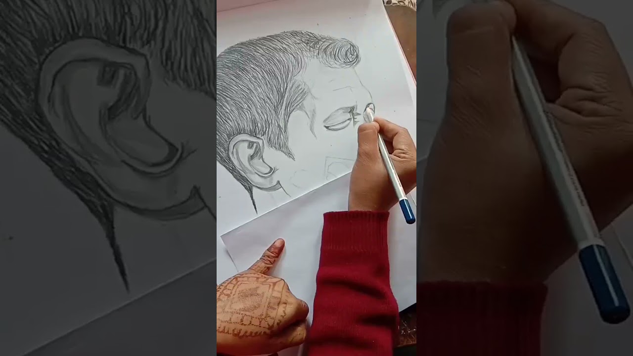 Draw Old men # Realistic Old men portrait pencil sketch 🔥🔥# shorts # drawing