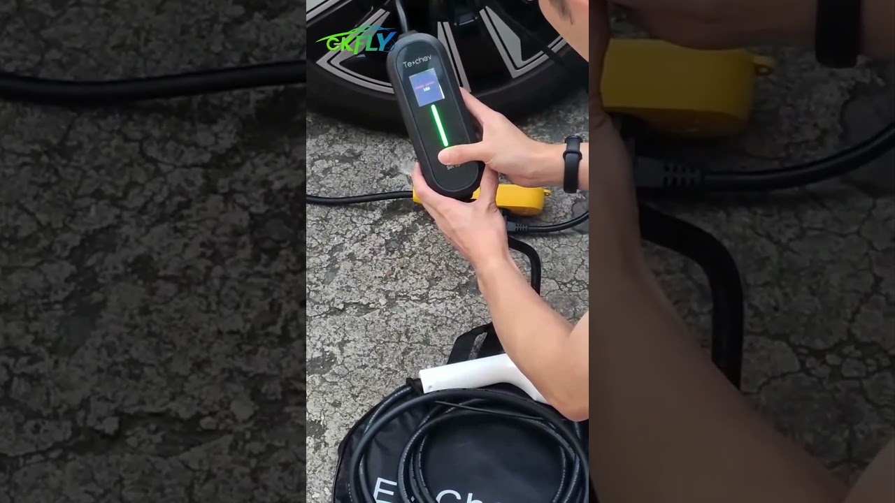 Teschev 220V 230V 16A cargador EV portátil tipo 2 Cable de carga