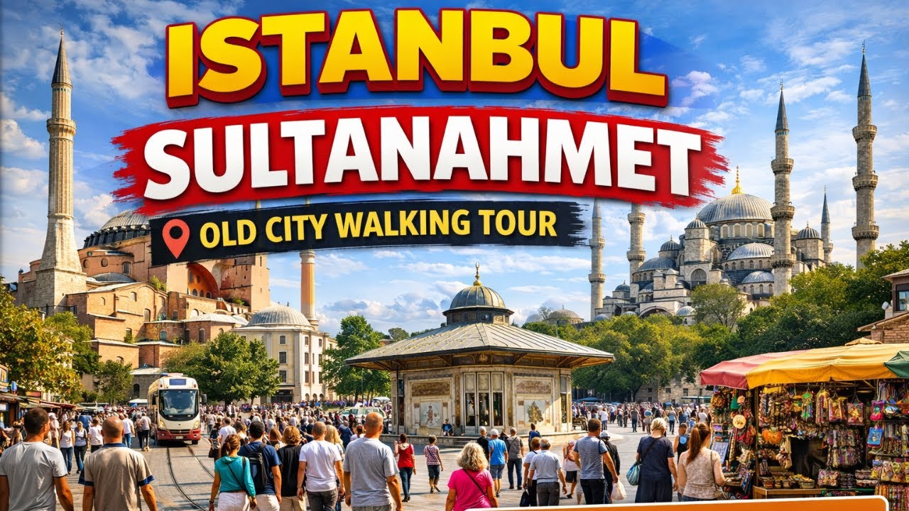 Sultanahmet Old City Walk 4K Ultra HD | Hagia Sophia, Blue Mosque & Topkapi