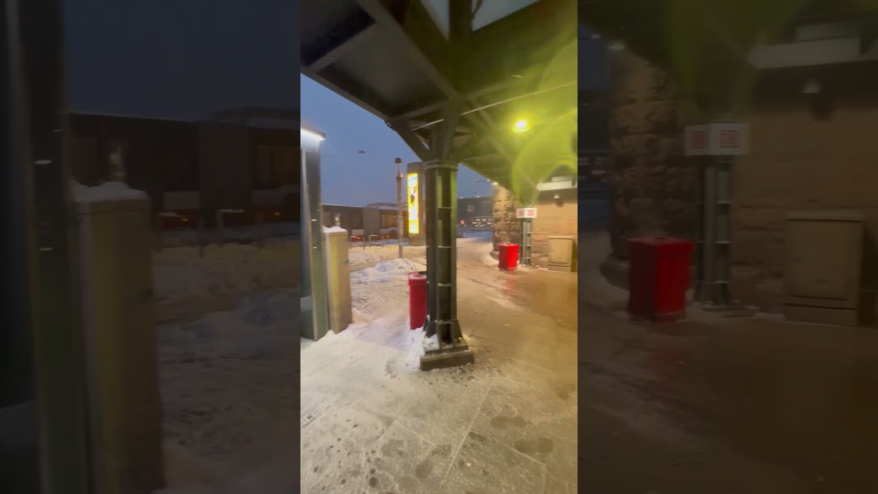 Aktuelle Schneelage am Hauptbahnhof Hamburg