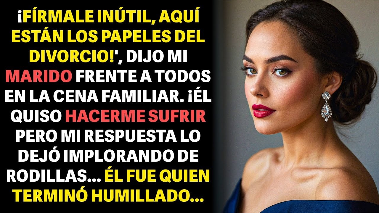 !MI ESPOSO ME TIRÓ LOS PAPELES DE DIVORCIO EN PLENA CENA FAMILIAR    MI RESPUESTA LO DEJÓ HELADO