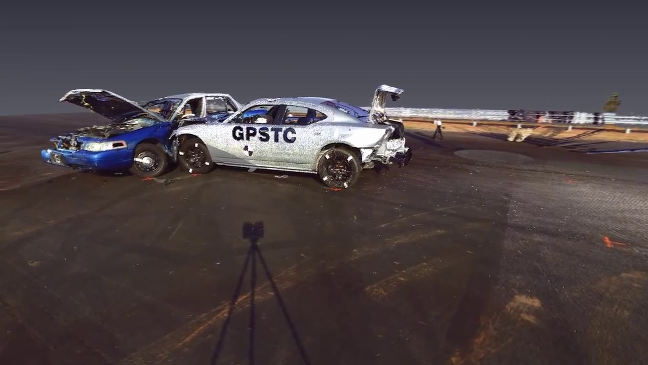 FARO Focus Laser Scanner Tutorial: Flythrough of a crash test with GPSTC