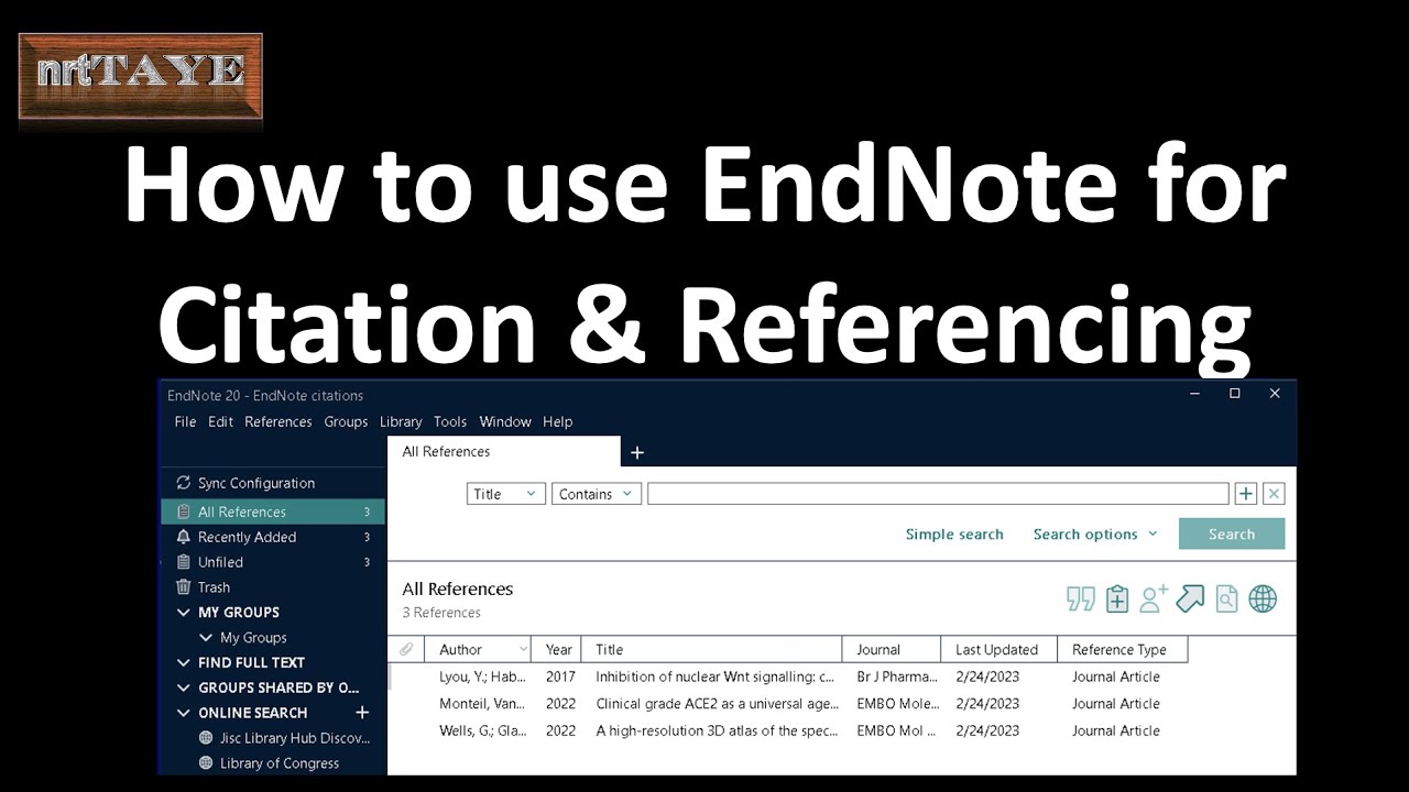 How to use EndNote Reference Manager for citation and referencing