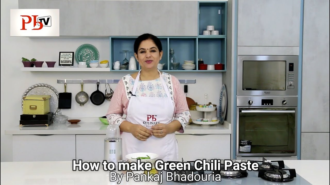 How to make Green Chili Paste.