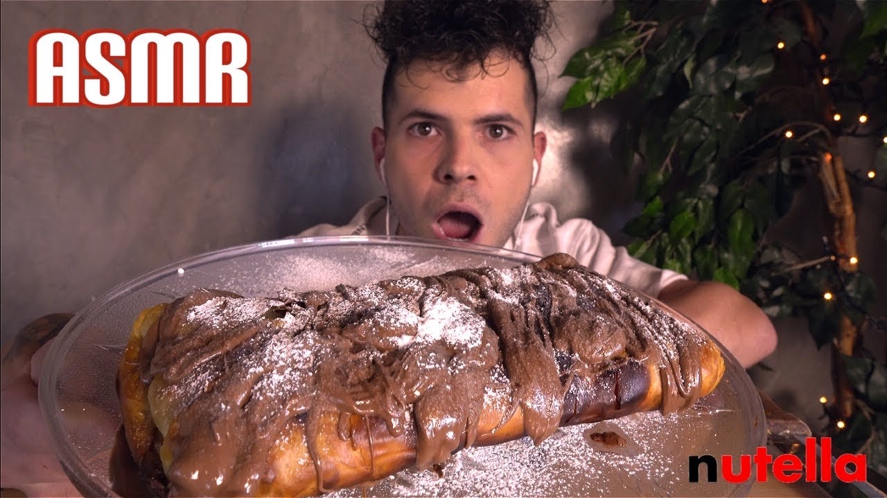 ASMR NUTELLA CHOCOLATE DESSERT MUKBANG 먹방 | EATING SOUNDS
