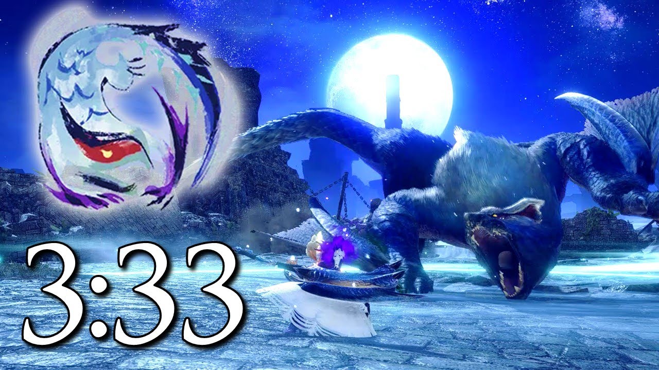 [MHR:SB] 열화습래 나르가쿠르가 희소종 태도 3:33｜Hazard Lucent Nargacuga Longsword