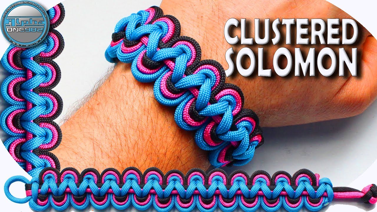 How to Make Paracord Bracelet Clustered Solomon Bar DIY Bracelet World of Paracord Tutorial