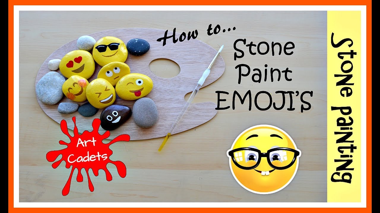 How to paint Emoji's on stones (pebbles)