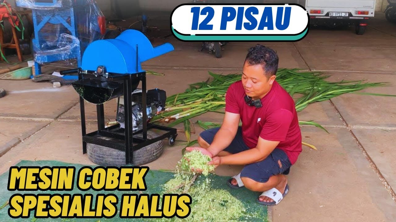 MESIN CACAH RUMPUT COBEK SPESIAL HASIL HALUS DILENGKAPI 12 PISAU #mesincacahrumput #mesincoper