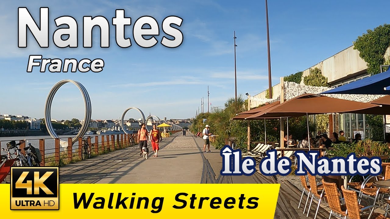 Nantes - Part 3, France - Island of Nantes & the Elephant Machine | Walking Tour 4k UHD