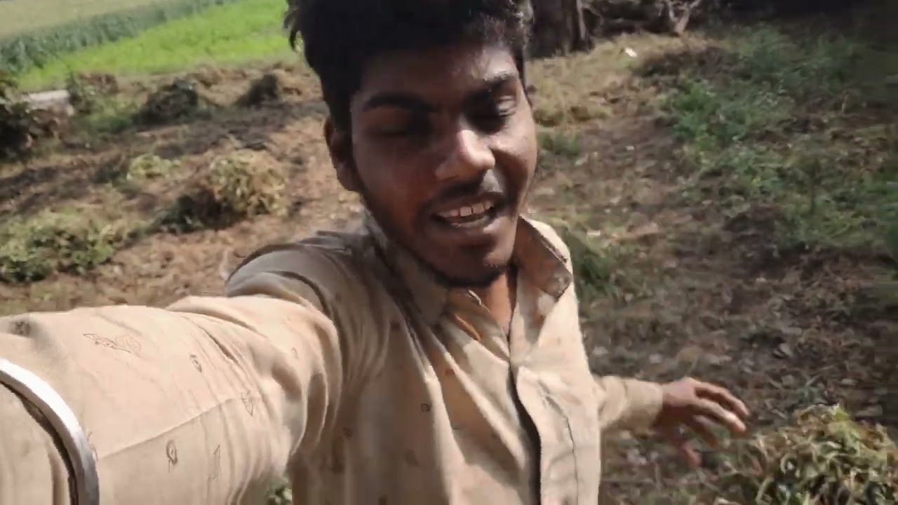 आज मैं खेत पर गया काम करने के लिए👍