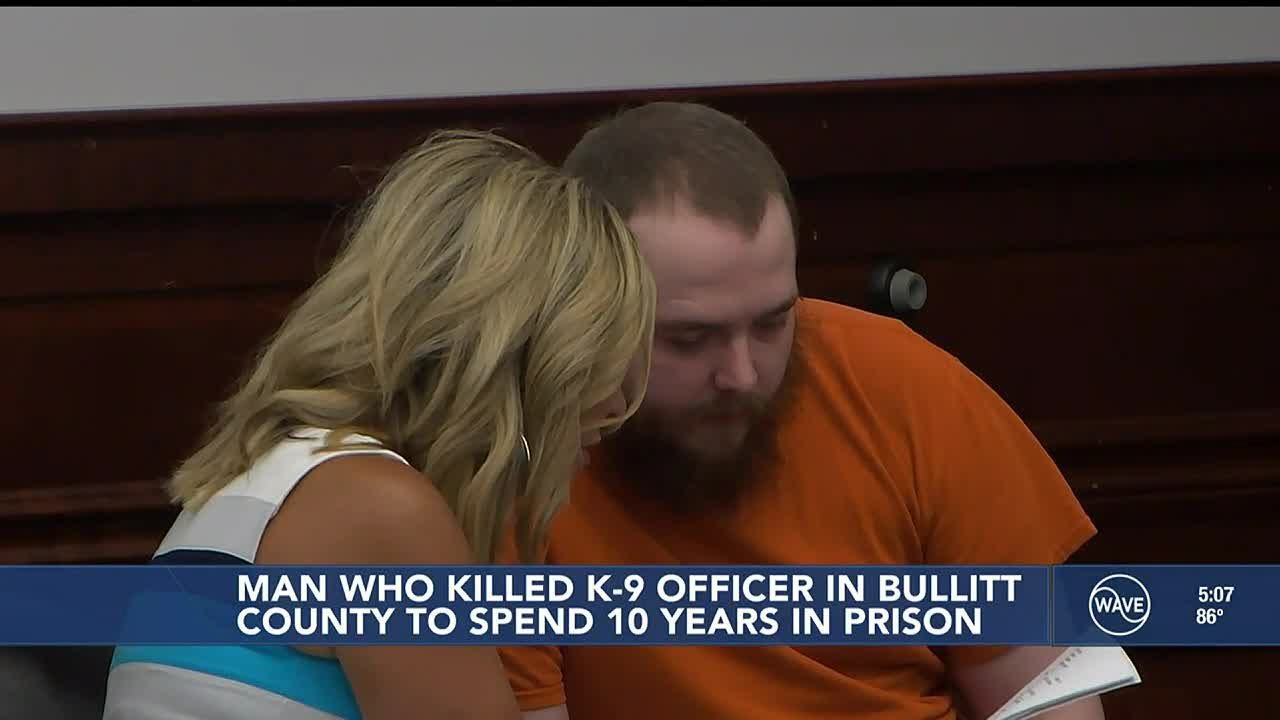 Man sentenced to 10 years in prison for shooting, killing Shepherdsville police K-9