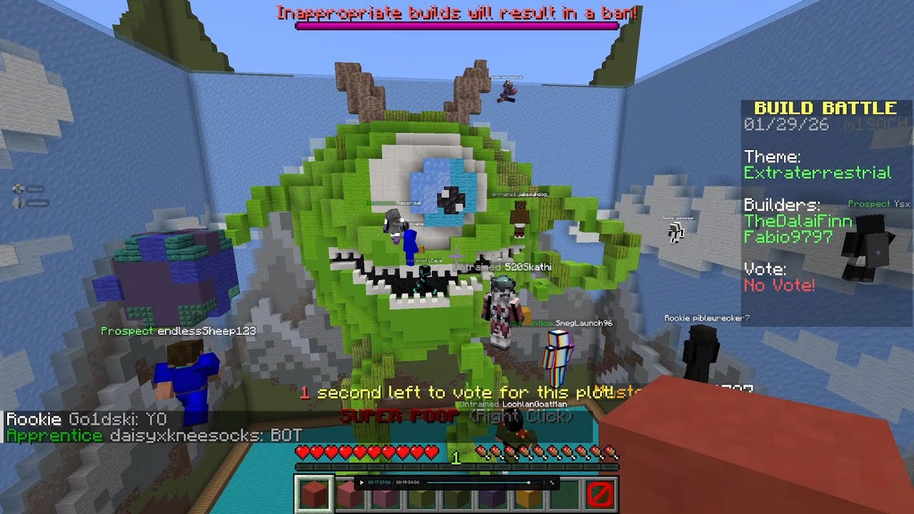 Minecraft Build battles with my friend