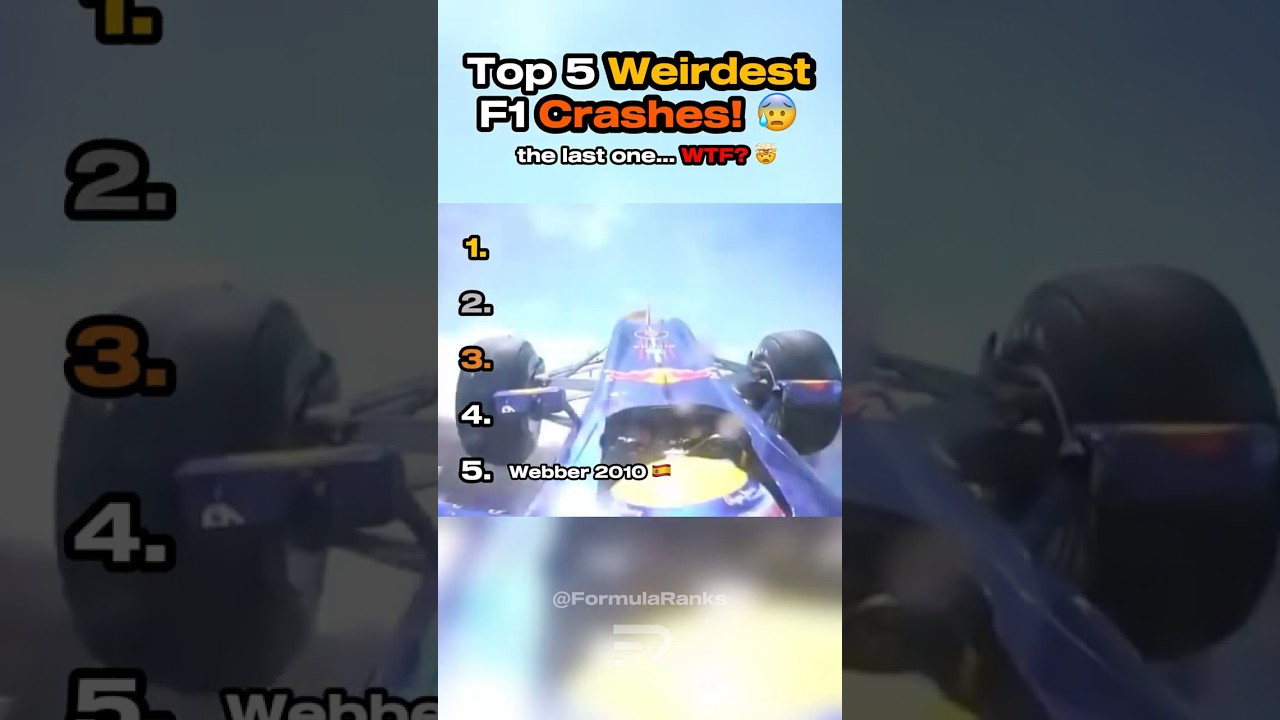 Top 5 Weirdest F1 Crashes! 🤯💥 | The Last One... WTF!? 😱 #formula1 #f1 #formulaone