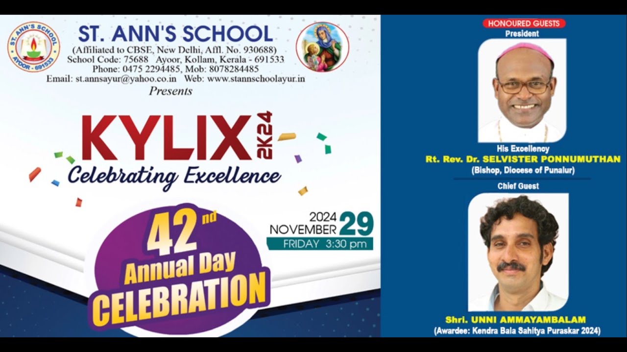 St'Anns School, Ayur | KYLIX 2K24 |42nd Annual Day