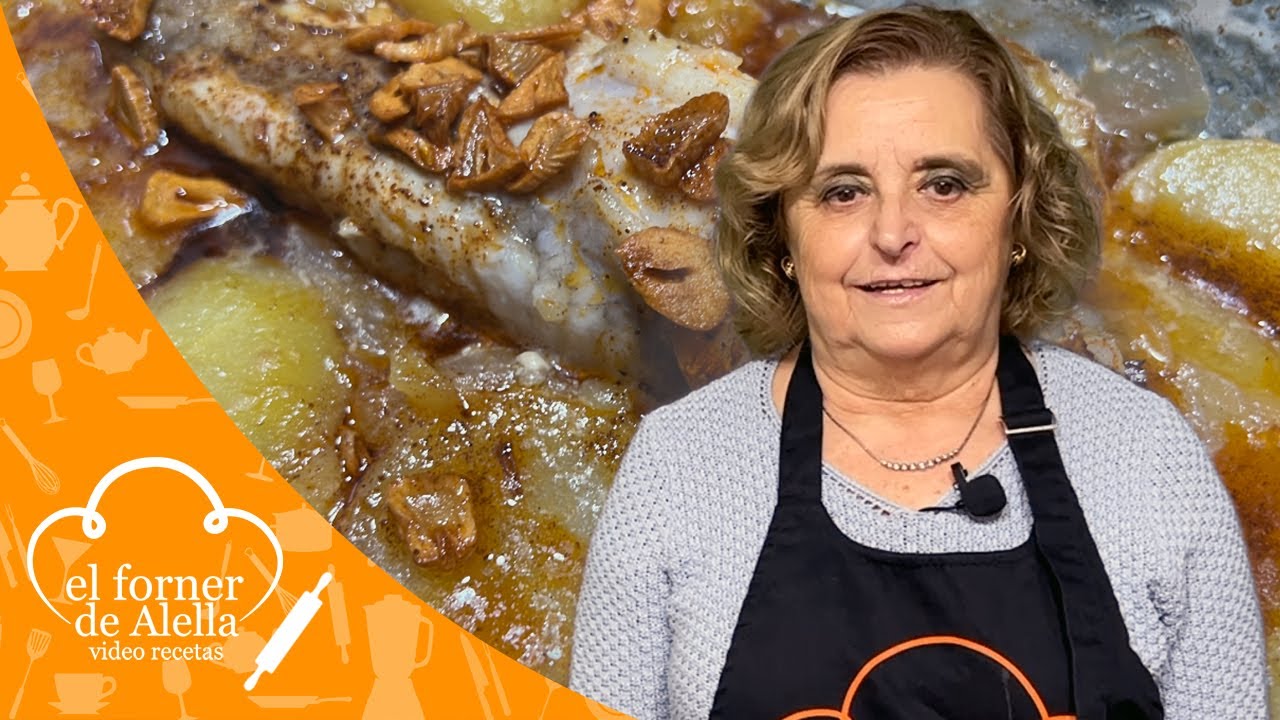 Rape al horno con refrito de ajos
